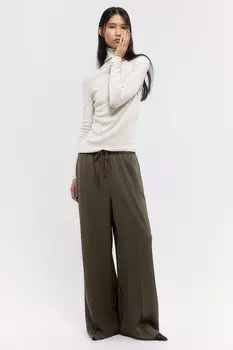 Широкие брюки на кулиске H&M, зеленый