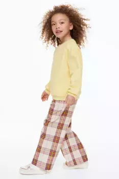 Широкие брюки на резинке H&M, белый