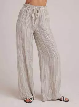 Широкие брюки на шнурке в полоску Eze Slub Bella Dahl, цвет eze slub stripe