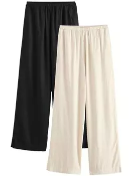 Широкие брюки Next 2 Pack, цвет Beige/Black