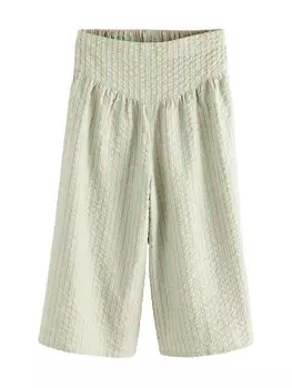Широкие брюки Next, цвет Beige/Green