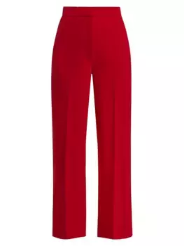 Широкие брюки Nora из крепа Lela Rose, алый