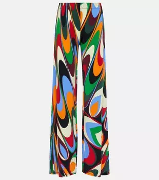 Широкие брюки onde из джерси Pucci, мультиколор