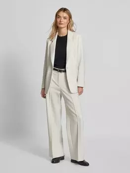 Широкие брюки от костюма с фиксированными стрелками Marc Cain, экрю