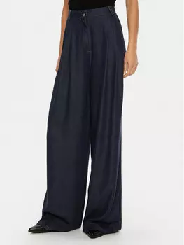 Широкие брюки палаццо Please, синий