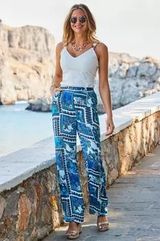 Широкие брюки-палаццо Sosandar, синий