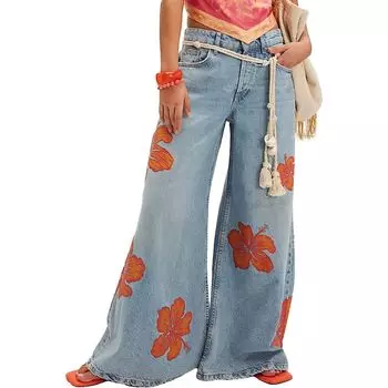 Широкие брюки Palisades Free People, цвет flower power