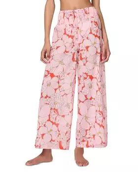 Широкие брюки-парео с цветочным принтом kate spade new york, розовый