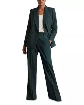 Широкие брюки Petites REISS, зеленый