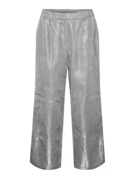 Широкие брюки Pieces GLITTY, серый