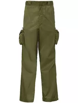 Широкие брюки Prada Re-Nylon, зеленый