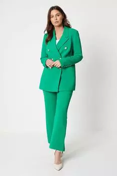 Широкие брюки премиум-класса с пуговицами Wallis, зеленый