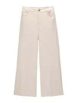 Широкие брюки Pull&Bear, экрю