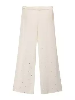 Широкие брюки Pull&Bear, экрю