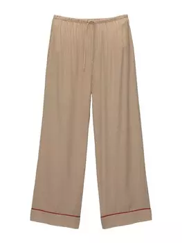 Широкие брюки Pull&Bear, экрю