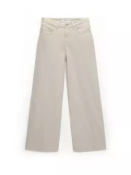 Широкие брюки Pull&Bear, бежевый