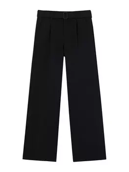 Широкие брюки Pull&Bear, черный