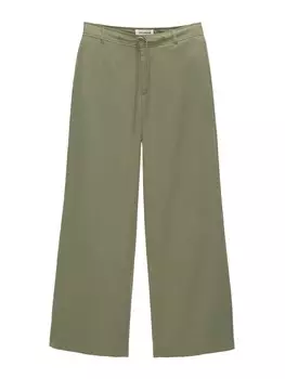 Широкие брюки Pull&Bear, хаки
