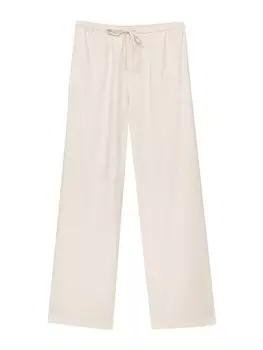 Широкие брюки Pull&Bear, кремовый
