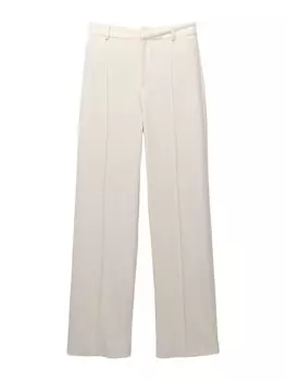 Широкие брюки Pull&Bear, кремовый