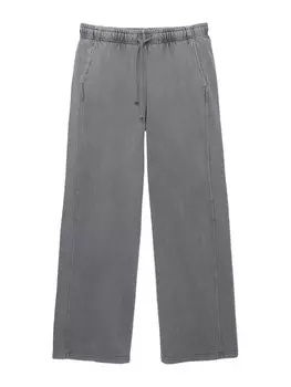 Широкие брюки Pull&Bear, серый
