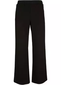 Широкие брюки punto di roma с эластичным поясом по всему периметру Bpc Bonprix Collection, черный