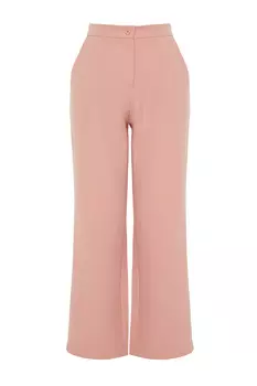 Широкие брюки пыльной розы Trendyol, розовый