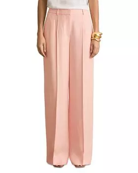 Широкие брюки REISS, розовый