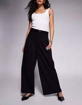 Широкие брюки River Island черного цвета