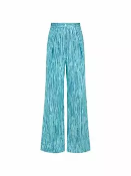 Широкие брюки с абстрактным принтом Rochas