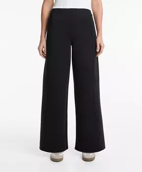 Широкие брюки с эффектом матового неопрена Oysho, черный