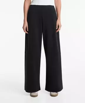 Широкие брюки с эффектом неопрена Oysho, черный