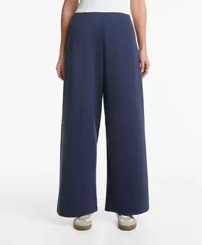 Широкие брюки с эффектом неопрена Oysho, темно-синий