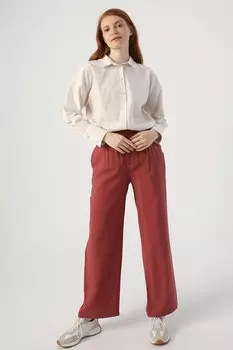 Широкие брюки с эластичной резинкой на талии ALL DAY, плитка