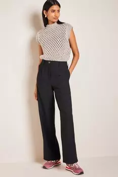 Широкие брюки с эластичной спинкой Next, черный