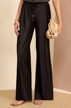 Широкие брюки с эластичной талией Love & Roses, черный