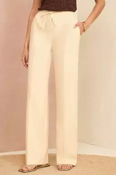 Широкие брюки с эластичной талией Love & Roses, белый