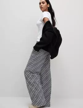 Широкие брюки с эластичной талией Marks & Spencer, темно-синий