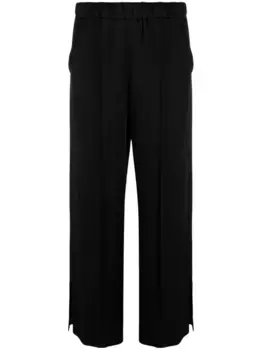 Широкие брюки с эластичным поясом JIL SANDER, черный