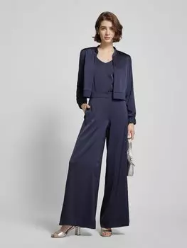 Широкие брюки с эластичным поясом V by Vera Mont, темно-синий