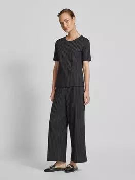 Широкие брюки с фактурным узором More & More, черный