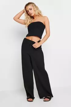 Широкие брюки с клееным кроем Pixiegirl Petite, черный