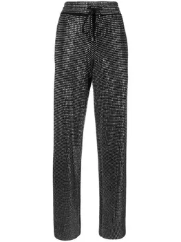 Широкие брюки с кристаллами TOM FORD, черный