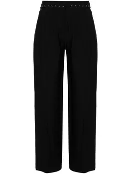 Широкие брюки с крючком Mugler, черный