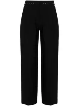 Широкие брюки с крючком Mugler, черный