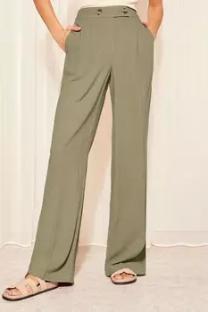 Широкие брюки с льном Friends Like These, зеленый