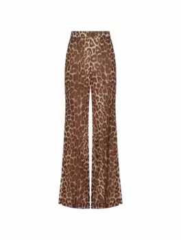 Широкие брюки с леопардовым принтом Zimmermann, мультиколор