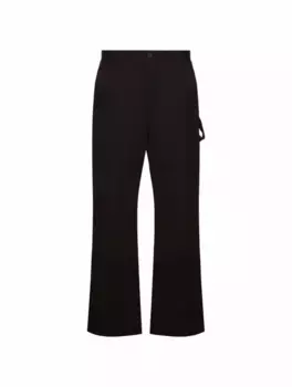 Широкие брюки с логотипом Dolce&Gabbana, черный