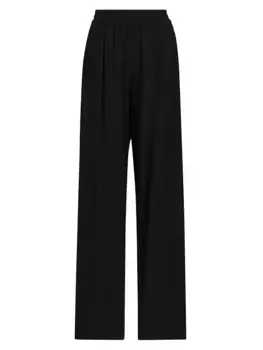 Широкие брюки с логотипом Helmut Lang, черный