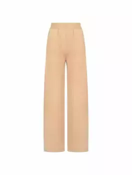 Широкие брюки с логотипом MSGM, бежевый
